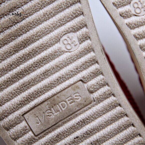 J/Slides Hilo Knit Platform Slip On in Red Women Size 8.5 - Picture 14 of 14